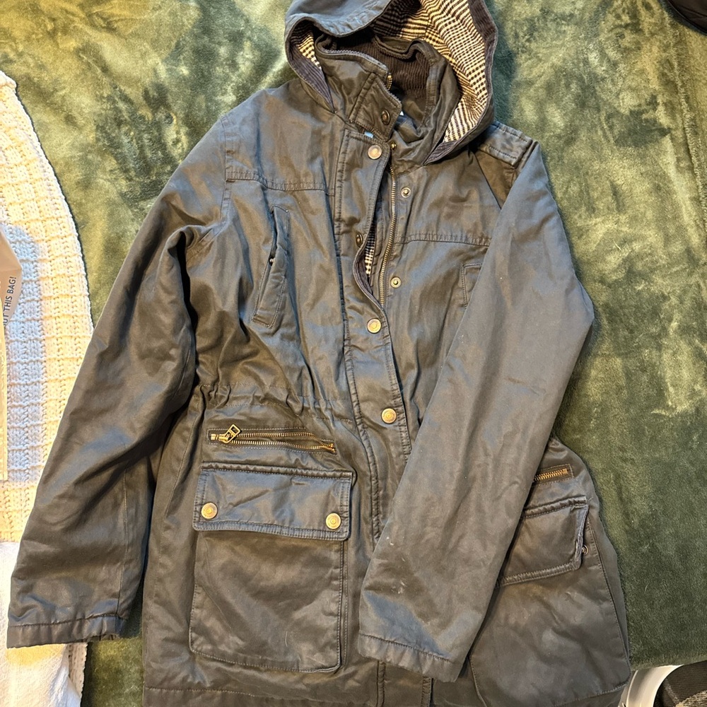 Fat Face Dark Gray Hooded Jacket